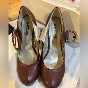 Madeline Brown Heeled Shoes with Buckle
